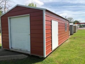 portable buildings with roll up doors